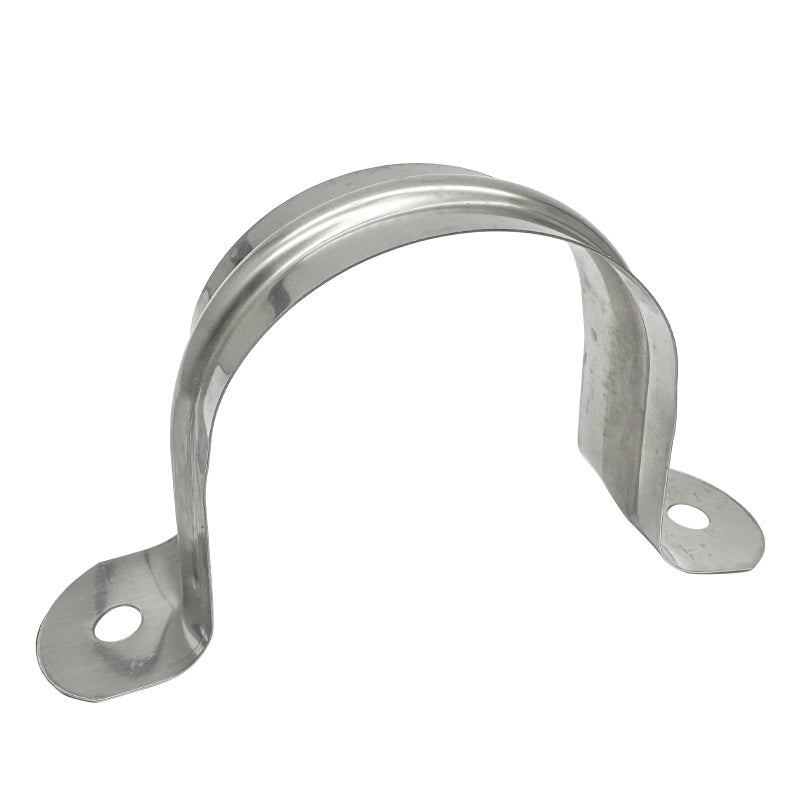ZLYY 2inch Two Hole Strap U Bracket Stainless Steel Tube Strap Tension Clip Assortment Kit Heavy Duty Rigid Pipe Strap Clamp For The Inner Diameter of Water Pipe is 2inch 10Pcs (63mm) - Image 1